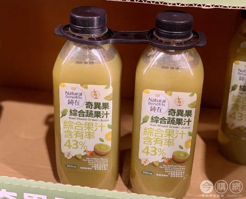 110/08/19 之前熱門的純在系列果汁Costco又上架新品囉，這是是奇異果綜合蔬果汁商品情報連結 