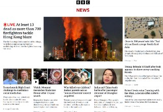 BBC新聞網站首頁