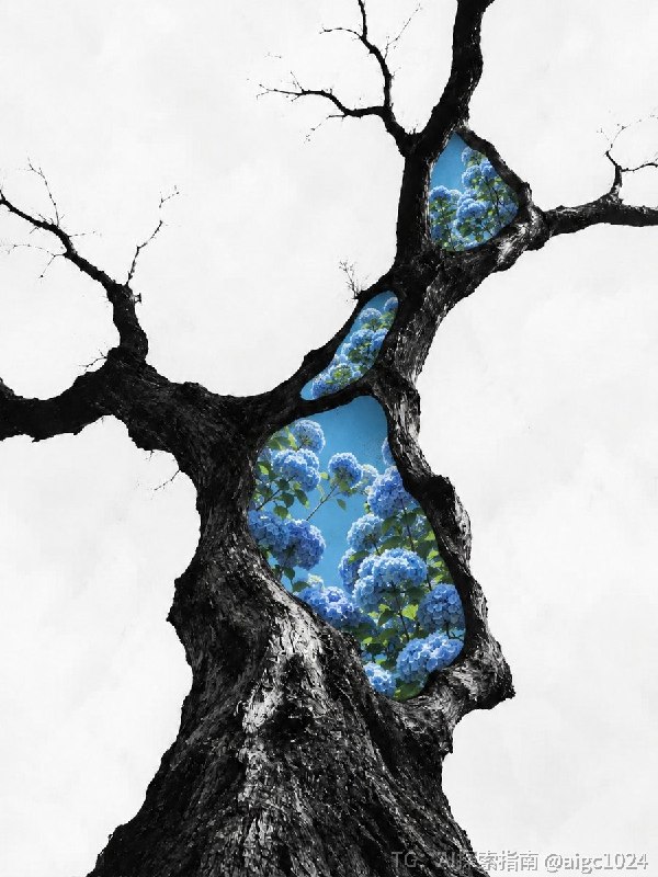 让 AI 生成一棵简单的黑色枯树，再把不同的花和天空藏进树洞里，效果令人惊艳AI探索 | Hermes/OpenClaw｜优质资源｜优质信息让 AI 生成一棵简单的黑色枯树，再把不同的花和天空藏进树洞里，效果令人惊艳AI探索 | Hermes/OpenClaw｜优质资源｜优质信息