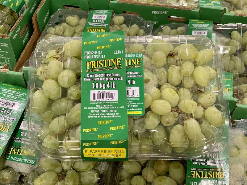 110/08/13 Costco美國無籽綠葡萄目擊上架囉!!