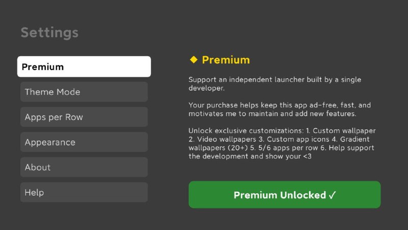 AT4K Launcher 0.93已解锁版- 最简洁的 Android TV 电视启动器部分电视装不上当贝桌面，可以试试这个，十分简洁，昨晚阿喵在电视上试了下，还可以读取kodi的视频动态🏷标签：#电视 #启动器 #桌面启动器 #TV☁链接：点击获取⭐频道  😮群聊  ✏投稿  🌍中文