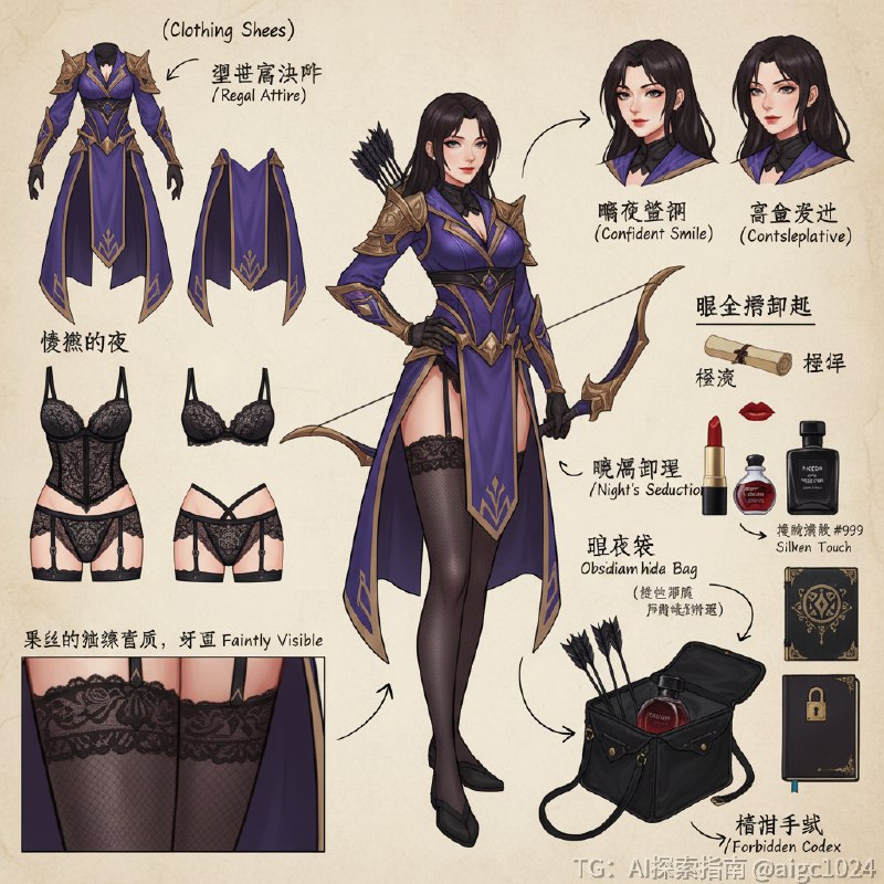 弓箭手 装备拆解Banana@aigc1024弓箭手 装备拆解Banana@aigc1024