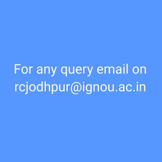 Telegram profile photo for IGNOU RC JODHPUR