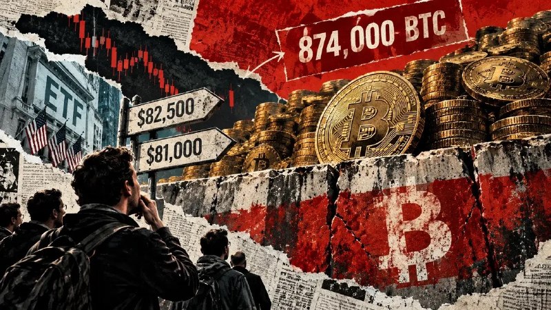 Bitfinex מעריך ש-874,000 BTC נצברו בין 81,000 ל-82,500 דולר. מחזיקים עשויים להפחית את החשיפה בעצרת, נאמר. ת…