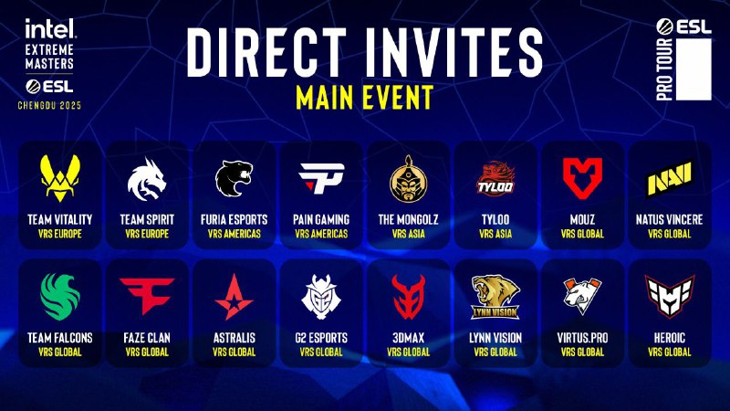 IEM成都2025参赛队伍公布！