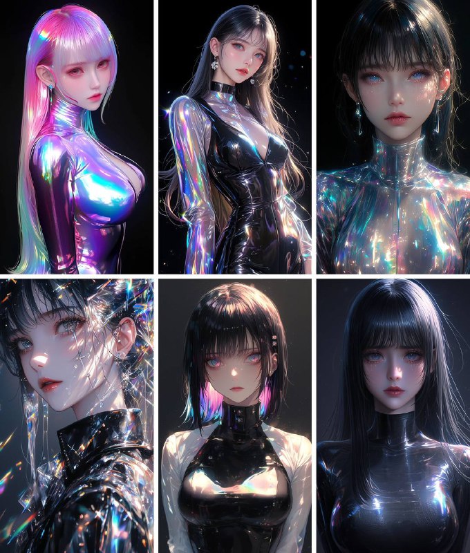 🧪来点Niji6的提示词吧，复刻一下我之前在Niji5发过的一套风格，非常符合东亚的审美的美少女