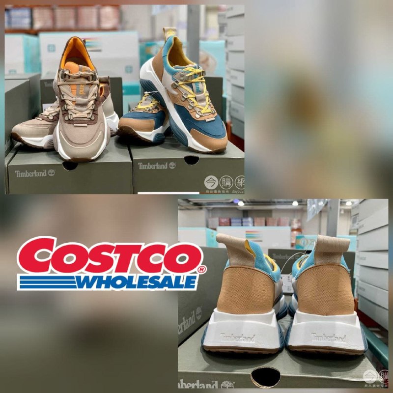 Costco目擊新的 TIMBERLAND女運動鞋，現場看覺得滿好看的，他們的鞋子真的踢不爛，尺寸6.5~9號都有新商品情報連結 