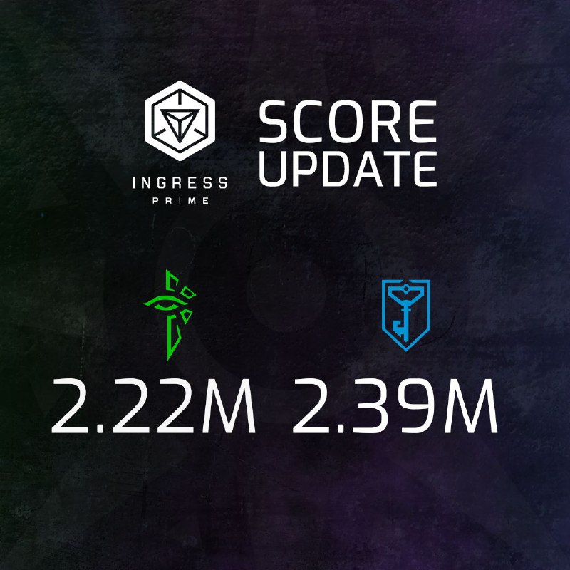 特工們，#DarsanaPrime 前哨戰 Unique Portal Hack比賽結果，反抗軍 2,385,756 對啟蒙軍 2,223,849