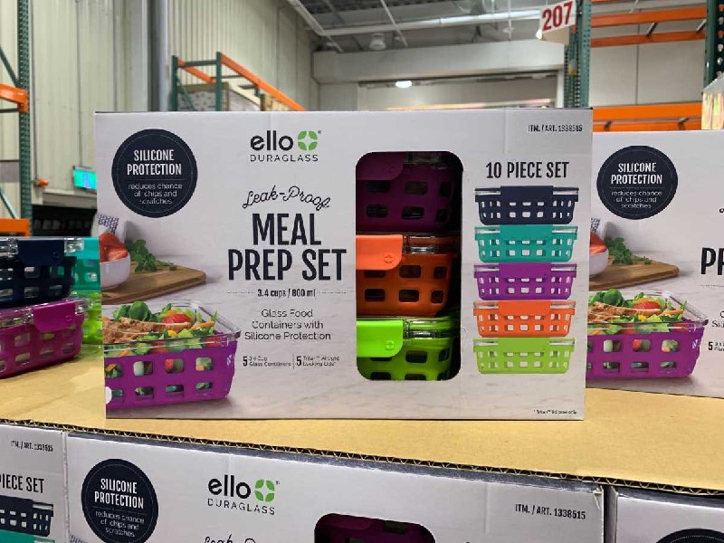 #Costco好市多6月新品通知ELLO 玻璃保鮮盒組附矽膠保護套 #1338515