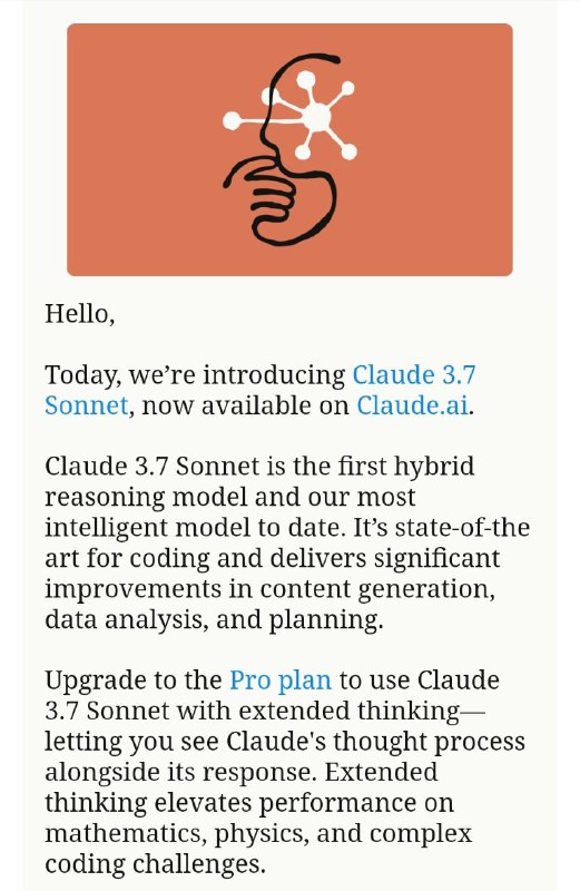 Claude 3.7 sonnet 上线