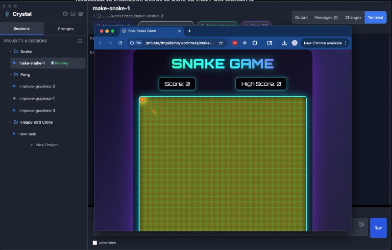 🔮 Crystal - 多会话AI编程神器让Claude Code开启多线程模式！Crystal是一款革命性的桌面应用，专为AI编程而生