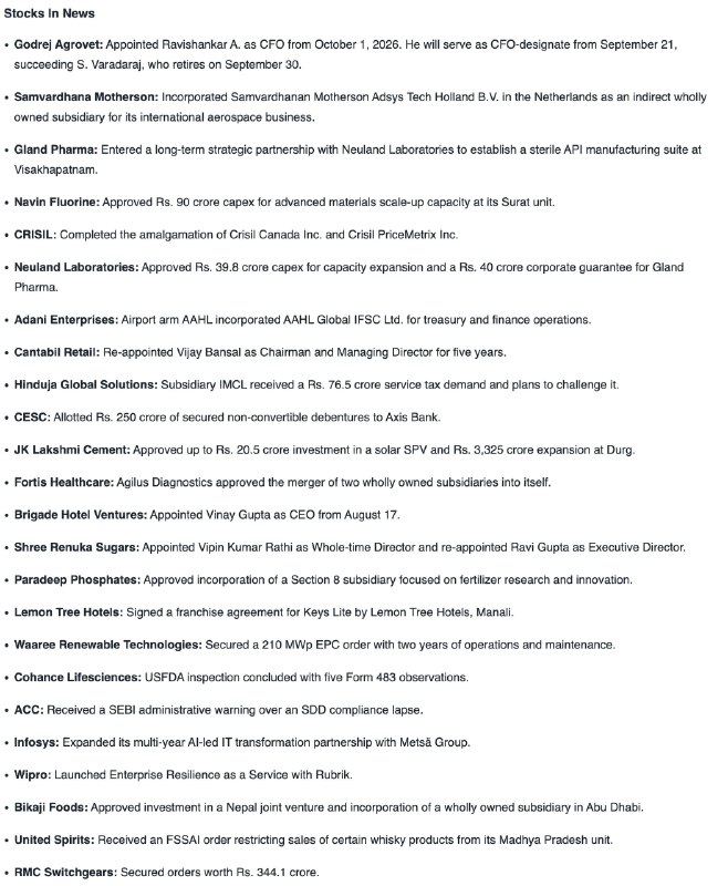 STOCKS IN NEWSSTOCKS IN NEWS
