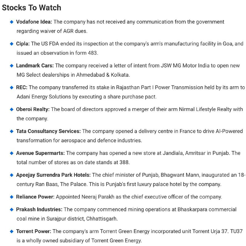Stocks to Watch