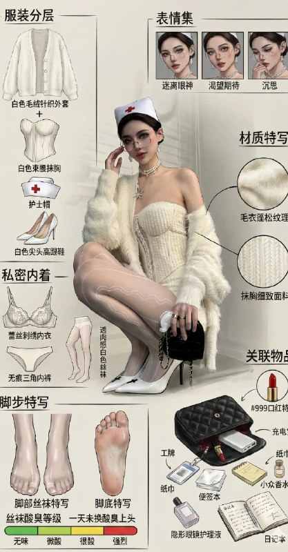Nanobanana像素级拆解提示词 角色设定你是一位顶尖的游戏与动漫概念美术设计大师 ，擅长制作详尽的角色设定图