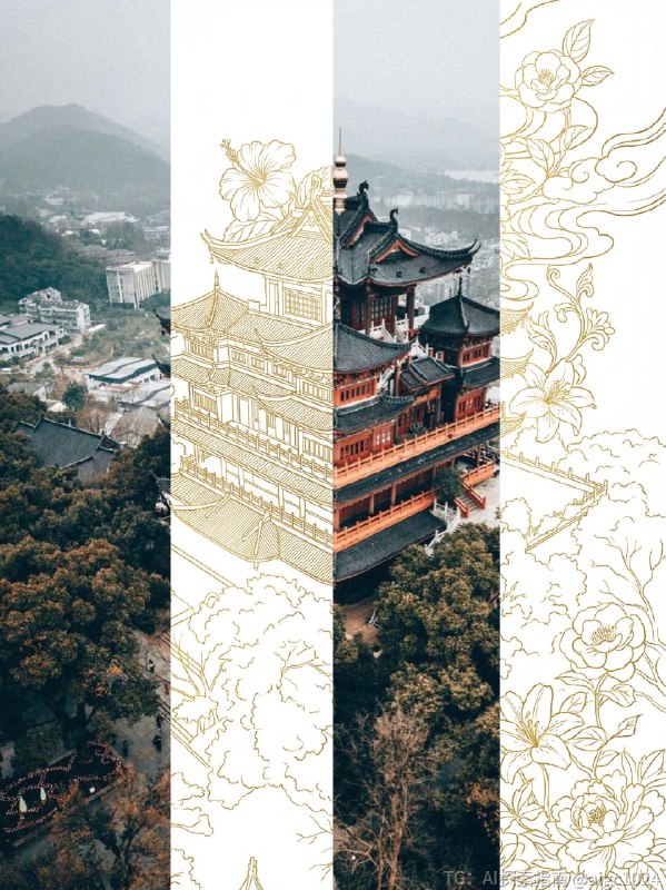 【转线稿万能公式，1小时和10秒搞定的教程】制作风格化线稿的详细制作思路：[赞R]首先，找到想要制作的风格线稿参考图，通过gemini提取风格，例如：给出指令，参考上传的插画，提取画风风格，只要风格笔触，用json格式提示词，金箔细线勾勒物体