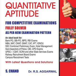 QUANTITATIVE APTITUDE by DR. R. S. AGGARWAL, competitive EXAM Telegram Group Link
