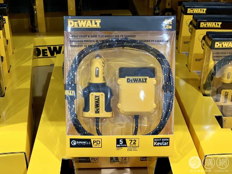 Costco新商品，車用快充插座延長組，史丹利集團旗下品牌，PD+QC3.0五孔，72W高效功率