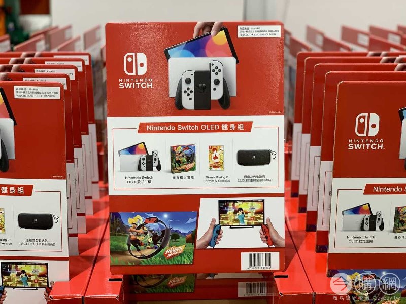 Costco今日限量開賣🔥 任天堂 SWITCH OLED黑白機遊戲組 ，有健身環和雙遊戲組合，賣的店也不一樣~新商品情報連結 