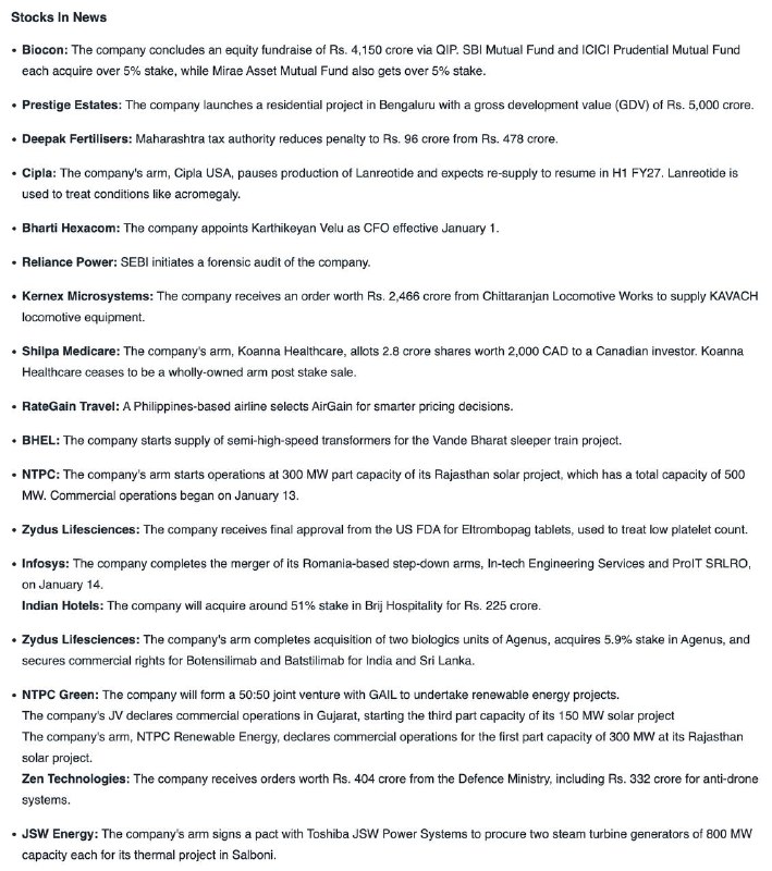 STOCKS TO WATCHSTOCKS TO WATCH