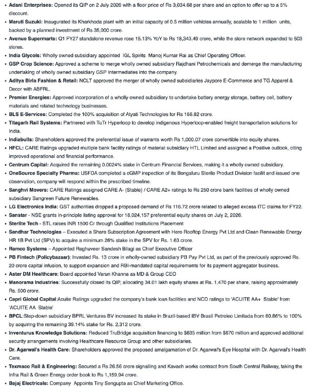STOCKS TO WATCHSTOCKS TO WATCH