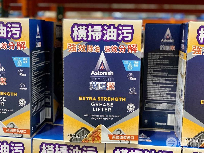 之前都只有特展會賣的，ASTONISH英國潔，現在Costco變成常規商品了，以往的評價都還不錯，過年廚房大掃除可以靠它XD新商品情報連結 