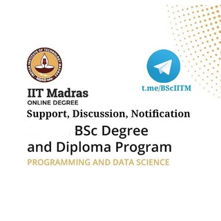 IITM BSc in Data Science ( IIT Madras Online Degree in Programming & Data Science ) Telegram Group Link