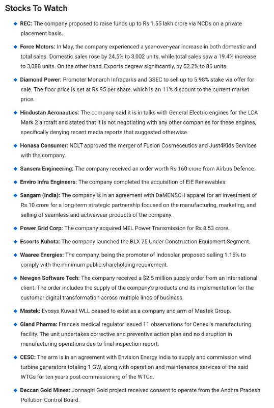 STOCKS TO WATCH