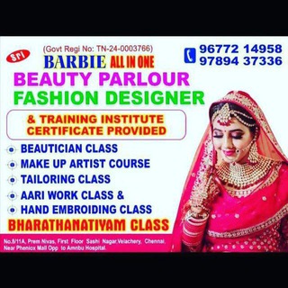 BARBIE BEAUTY PARLOUR FASHION DESIGNER TRAINING INSTITUTE IN VELACHERY CHENNAI Telegram Group Link
