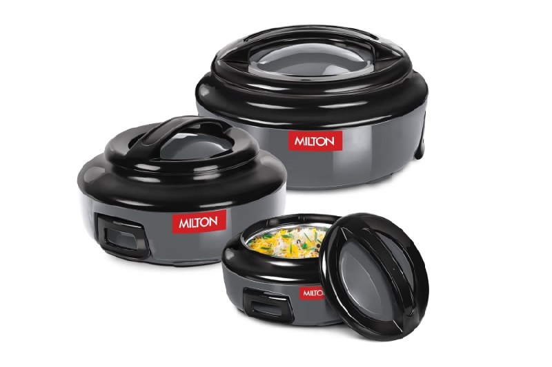 Milton Ernesto Inner Stainless Steel Jr. Casserole Set of 3 (390,720 and 1320 ml) @849