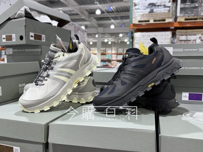COSTCO新鞋到，PALLADIUM這雙鞋也太帥了吧，尺寸有男有女，VIBRAM黃金大底+橘標防水，這雙下檔優惠每雙會再折600元哦，不急的朋友可以先去試穿尺寸