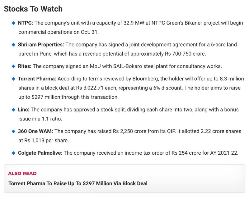 Stocks to watch