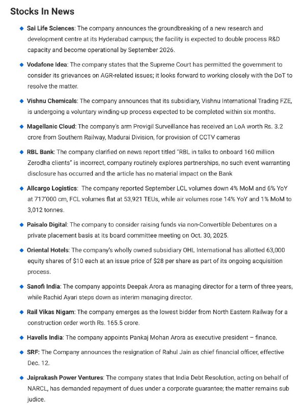 STOCKS TO WATCHSTOCKS TO WATCH