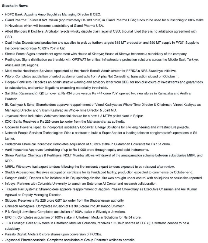 STOCKS IN NEWSSTOCKS IN NEWS