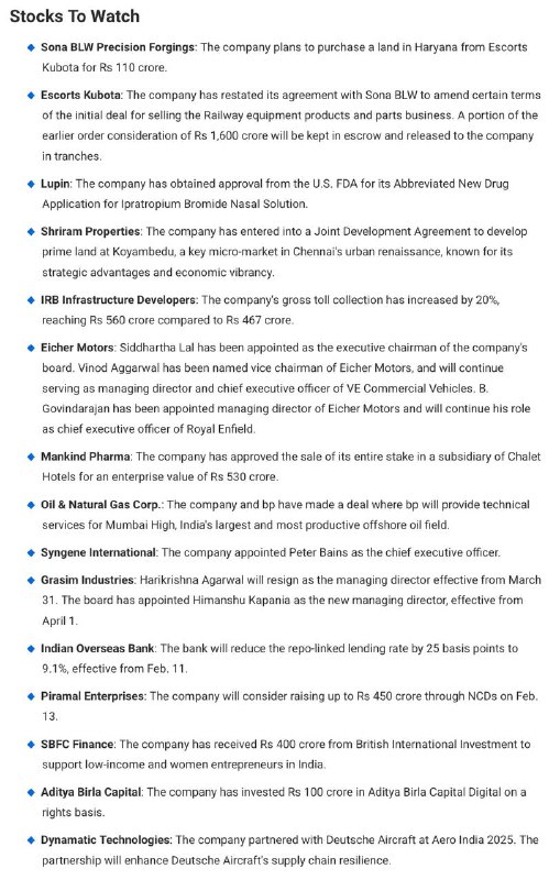Stocks to Watch