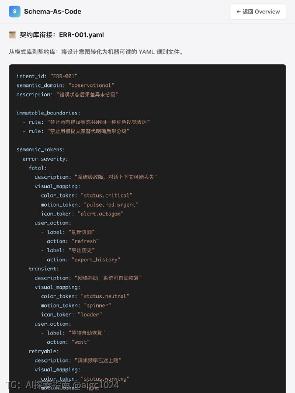 错误状态：按用户后果分类而非按颜色分类Schema-As-Code 阶段一