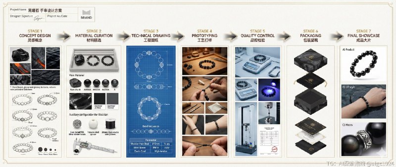 又一个AI好玩又可能变现的新路子！！（珠宝设计）之前珠宝店老板姐做的图做好了，今天把U盘给她拿过去，看到她正在串手串，一套工具很专业，她之前找设计师学过珠宝设计，有些款还是比较受欢迎的