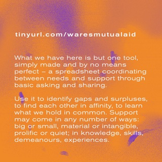 Mutual Aid and Community Solidarity – wares Telegram Group Link