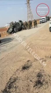 רחוב האשמל בפלסטין בבית שאן: רכב צבאי התהפך בשולי הדרך. מסוק צבאי הגיע לסייע בחילוץ חיילים שנלכדו לאחר שרכב…