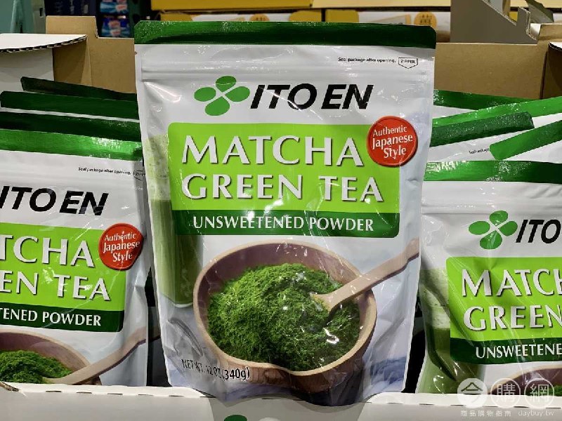 Costco伊藤園無糖抹茶粉又進貨囉，直接沖熱水或是調抹茶拿鐵都好喝，無糖負擔小，配甜點也很適合