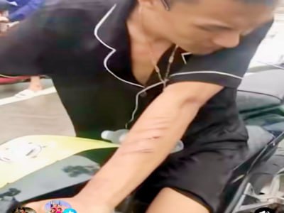 西港大事件：西港便衣当街殴打中国公民 事后轻描淡写抓错了 执法公信力何在？ 6月配图