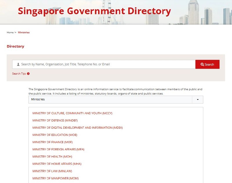 The contact details of most Singapore public officers have been removed from the government's online directory to help guard against impersonation scams and phishing.