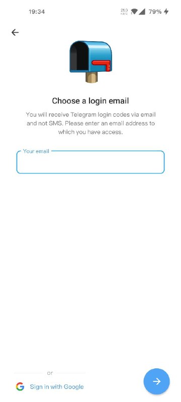 telegram 现在居然可以 sign in with google