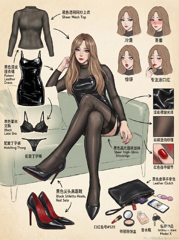 拆解一个雌堕伪娘的OOTD：我把提示词发出来，大家也可以用自己的照片试一下@aigc1024拆解一个雌堕伪娘的OOTD：我把提示词发出来，大家也可以用自己的照片试一下@aigc1024