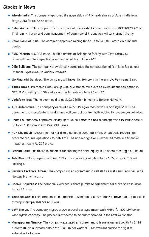 STOCKS TO WATCHSTOCKS TO WATCH