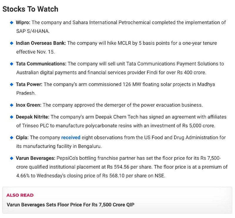Stocks to Watch