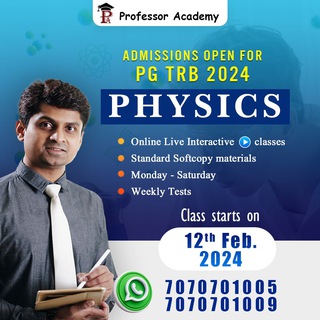 PG TRB PHYSICS / BT Assistant Telegram Group Link