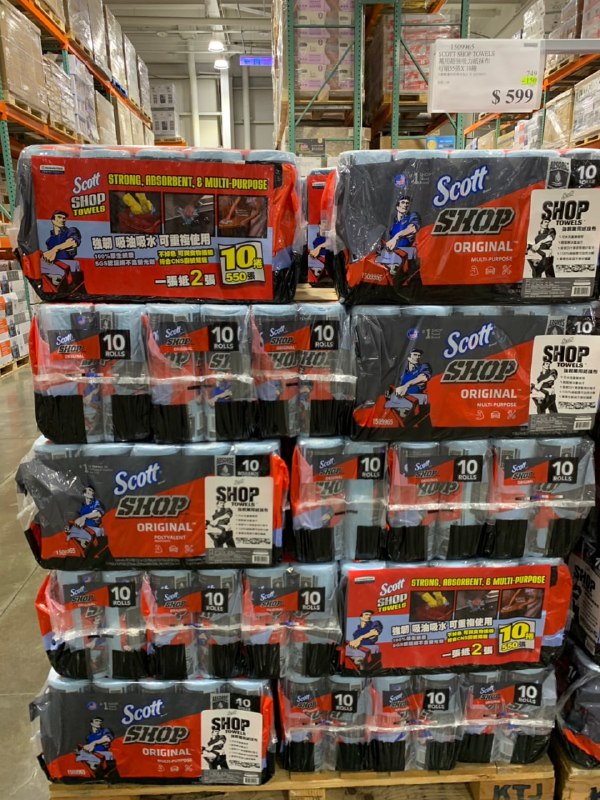 🌟【Costco 限時優惠】特價必買物_Scott 萬用強吸力紙抹布🌟🛒實體賣場原價 $749 → 現折 $150，優惠價 $599📦線上購物原價 $819 → 現折 $150，優惠價 $669