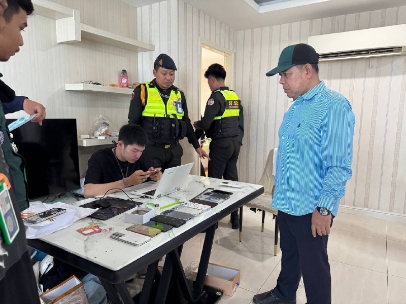 金边大事件：金边奥林匹亚公寓端掉电诈窝点 9月23日 金边玛卡拉区执法人员突查奥配图