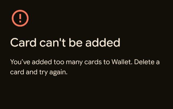 #DP玩卡玩的，又玩出新 DP 了，原來 Google Wallet 卡槽有上限，20 張......