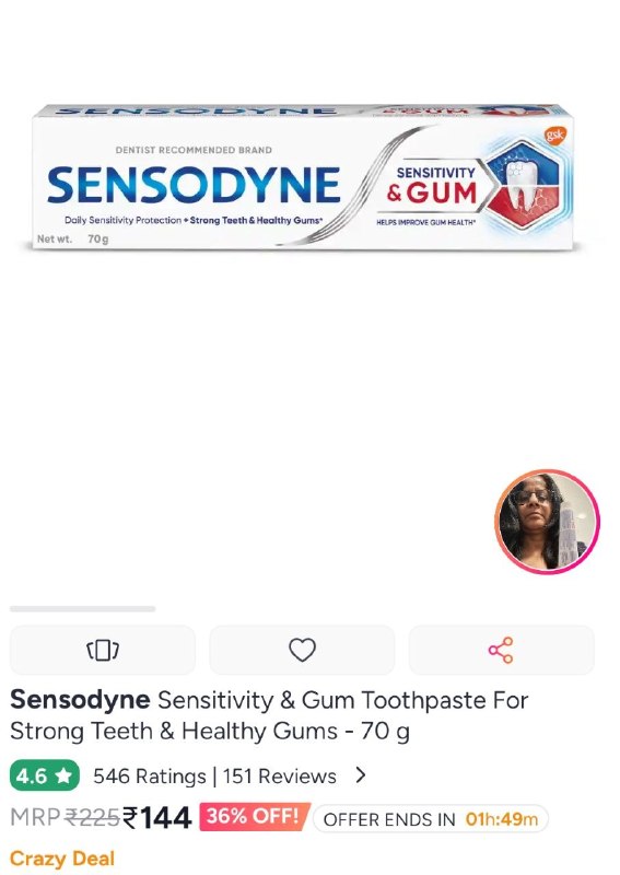 On Sensodyne Sensitivity & Gum Toothpaste For Strong Teeth & Healthy Gums